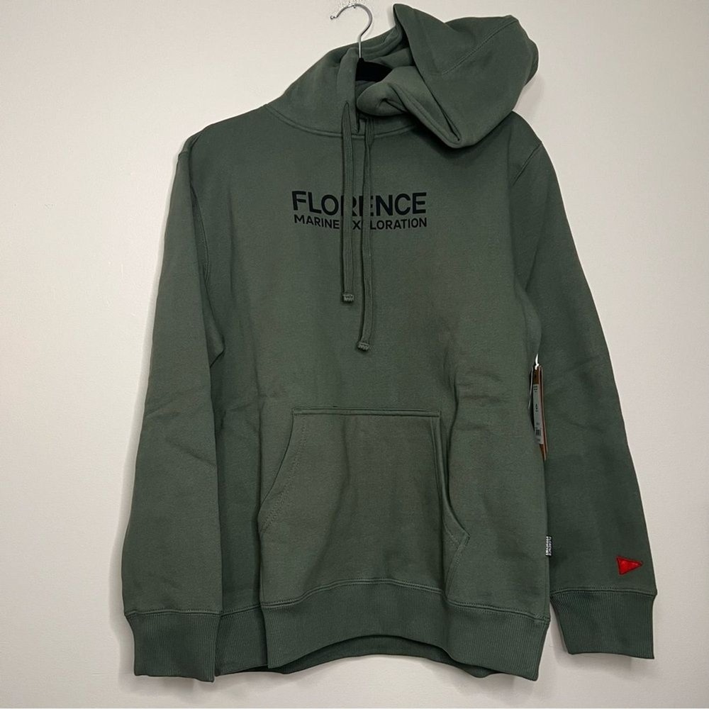Florence Marine X Marine Exploration Hoodie Green - Size Medium - NWT